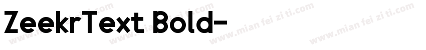 ZeekrText Bold字体转换